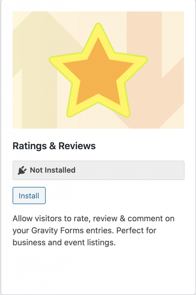 Ratings & Reviews Extension