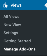 Views > Manage Add-Ons
