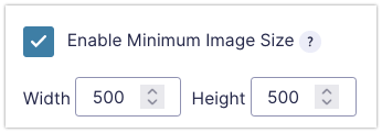 Enable Minimum Image Size setting