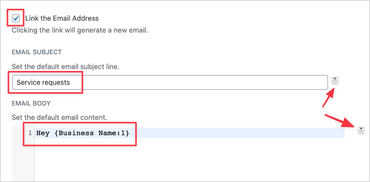 The email settings in GravityView
